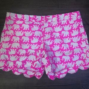 Lily Pulitzer Pink and White Elephant Shorts
